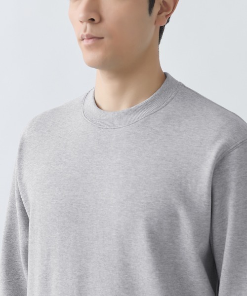 BODY WILD（ボディーワイルド）の「BODY WILD/ボディワイルド トレーナー 綿100％ コットン裏毛（スウェット・メンズ・杢グレー/ブラック・MEDIUM/LARGE）」の7枚目の写真