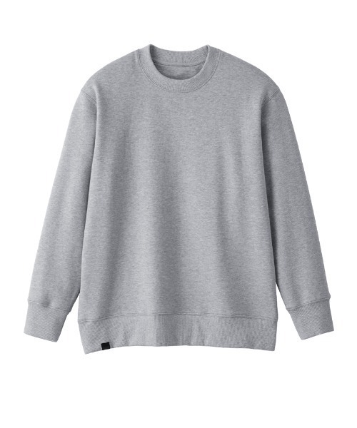 BODY WILD（ボディーワイルド）の「BODY WILD/ボディワイルド トレーナー 綿100％ コットン裏毛（スウェット・メンズ・杢グレー/ブラック・MEDIUM/LARGE）」の8枚目の写真