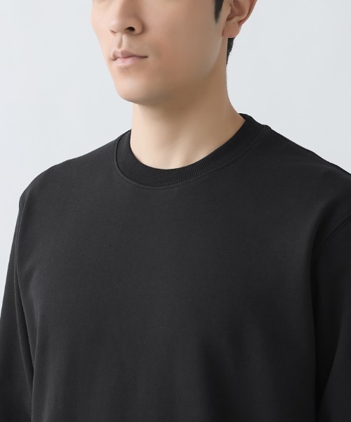 BODY WILD（ボディーワイルド）の「BODY WILD/ボディワイルド トレーナー 綿100％ コットン裏毛（スウェット・メンズ・杢グレー/ブラック・MEDIUM/LARGE）」の13枚目の写真