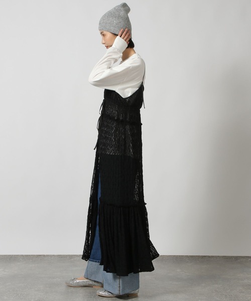 LAKOLE(ラコレ)の「レースキャミワンピース / 206805(ワンピース・レディース・ブラック/オフホワイト・FREE)」の8枚目の写真