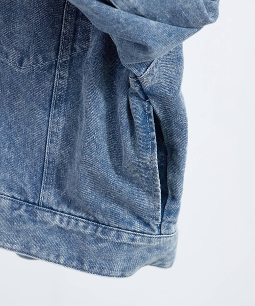 関税込  Jeans テディフリース クロップド ジャケット FREAK'S STORE/ビンテージ加工 ショート デニム ジャケット