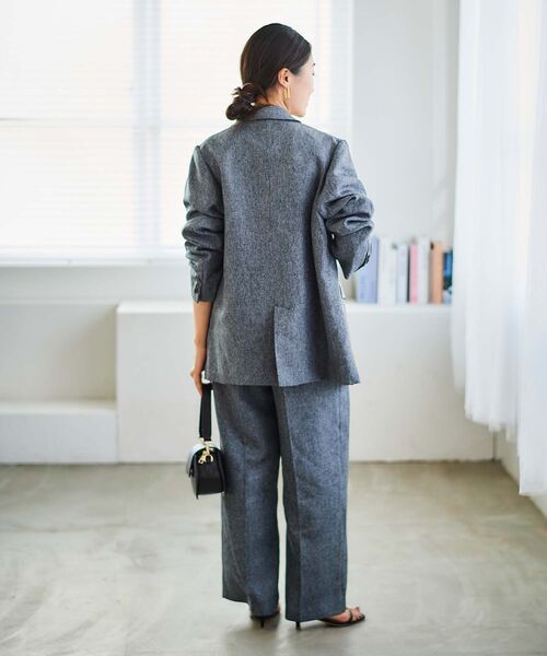 le.coeur blanc(ルクールブラン)の「ヘリンボーンタックワイドパンツ(その他パンツ・レディース・グレー系その他2/グレー系その他・36/38)」の6枚目の写真