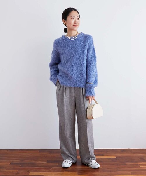 le.coeur blanc(ルクールブラン)の「ヘリンボーンタックワイドパンツ(その他パンツ・レディース・グレー系その他2/グレー系その他・36/38)」の18枚目の写真