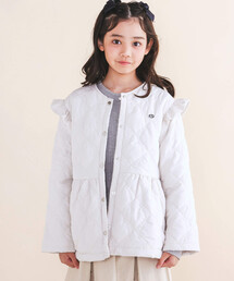 SLAP SLIP | 【お揃い】リボンキルト総柄袖フリルフレアジャケット(90~140cm)(ブルゾン)