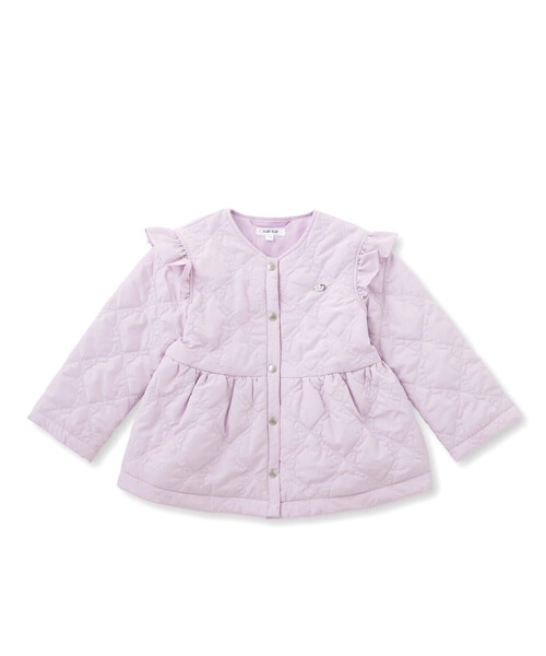 SLAP SLIP(スラップスリップ)の「【お揃い】リボンキルト総柄袖フリルフレアジャケット(90~140cm)(ブルゾン・キッズ・パープル/オフホワイト・90cm/100cm/120cm/110cm/140cm/130cm)」の13枚目の写真
