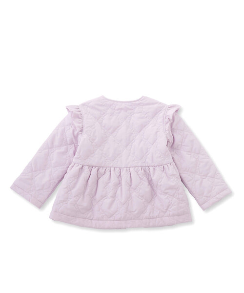 SLAP SLIP(スラップスリップ)の「【お揃い】リボンキルト総柄袖フリルフレアジャケット(90~140cm)(ブルゾン・キッズ・パープル/オフホワイト・90cm/100cm/120cm/110cm/140cm/130cm)」の14枚目の写真