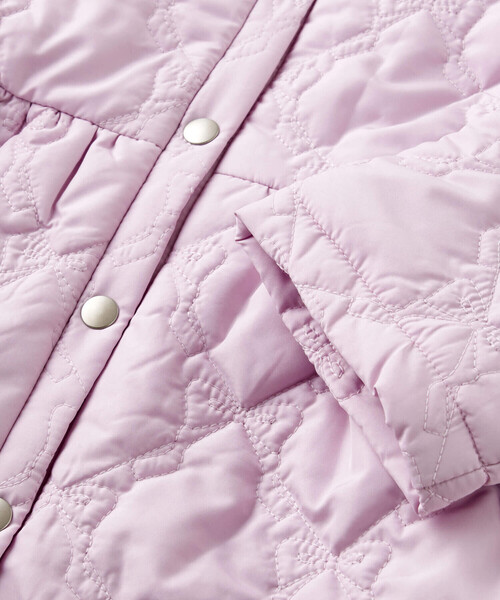 SLAP SLIP(スラップスリップ)の「【お揃い】リボンキルト総柄袖フリルフレアジャケット(90~140cm)(ブルゾン・キッズ・パープル/オフホワイト・90cm/100cm/120cm/110cm/140cm/130cm)」の16枚目の写真