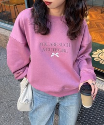 レディースのスウェット（ピンク/桃色系・リボン）ファッション通販