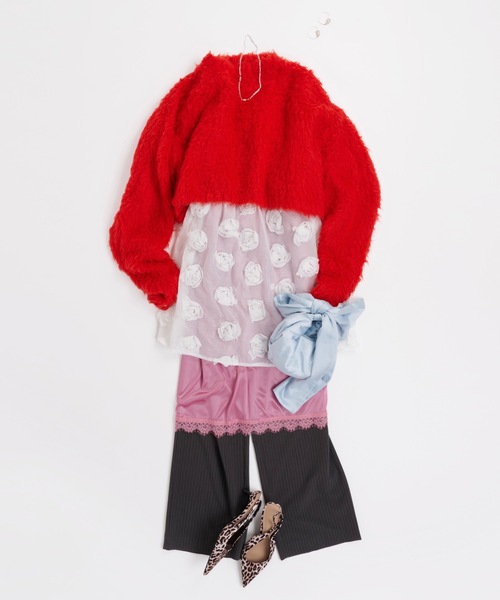 yae（ヤエ）の「Rose pattern camisole dress / ローズパターンキャミソールドレス（ワンピース・レディース・ホワイト・FREE）」の22枚目の写真