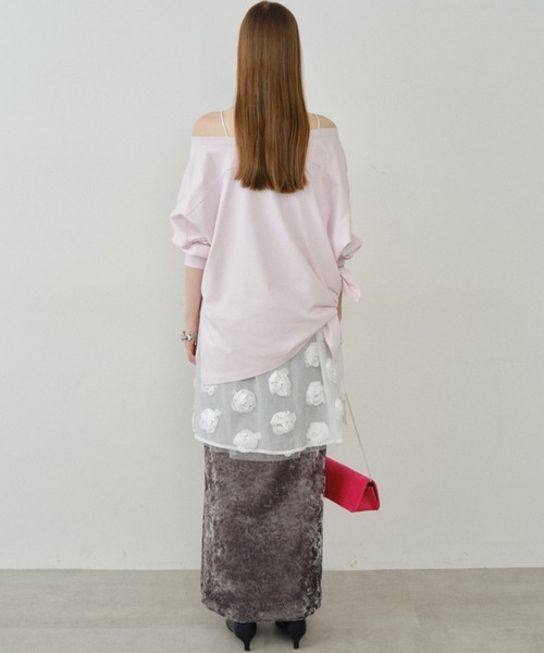 yae（ヤエ）の「Rose pattern camisole dress / ローズパターンキャミソールドレス（ワンピース・レディース・ホワイト・FREE）」の17枚目の写真