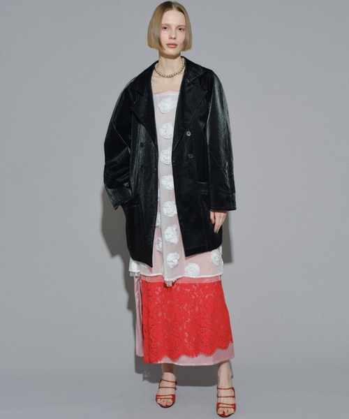 yae（ヤエ）の「Rose pattern camisole dress / ローズパターンキャミソールドレス（ワンピース・レディース・ホワイト・FREE）」の5枚目の写真