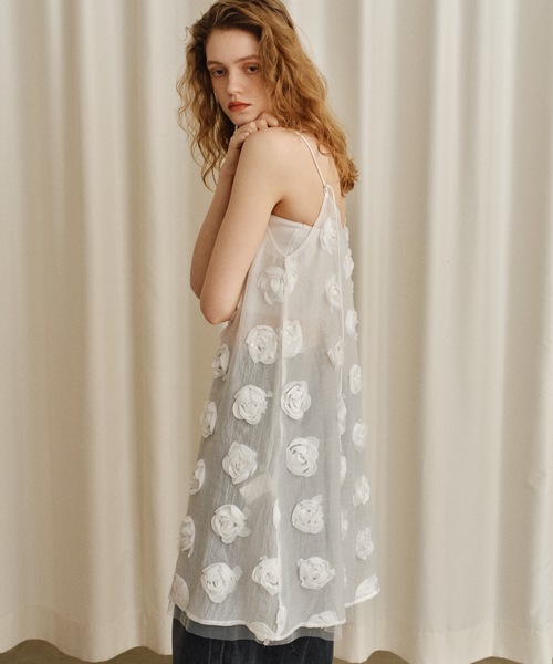 【新品】yae ローズパターンキャミソールドレス Rose pattern camisole dress / ローズパターンキャミソール