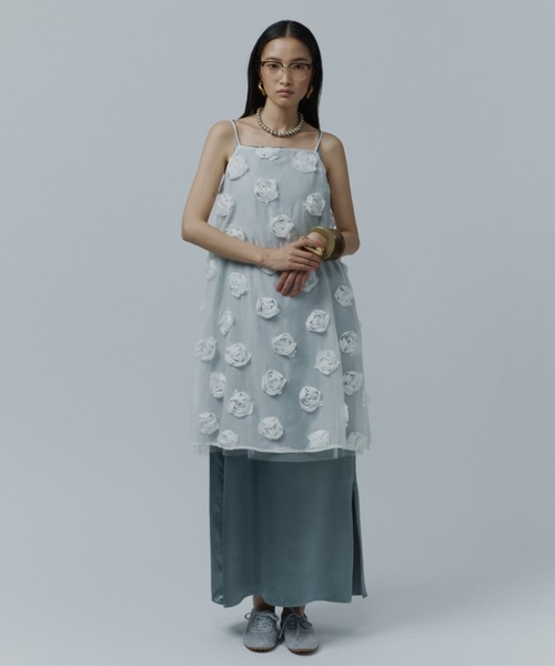 Rose pattern camisole dress / ローズパターンシアーキャミソール