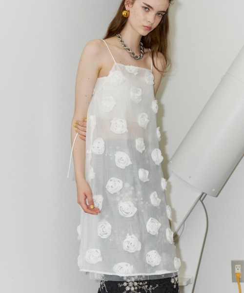 Rose pattern camisole dress / ローズパターンシアーキャミソール