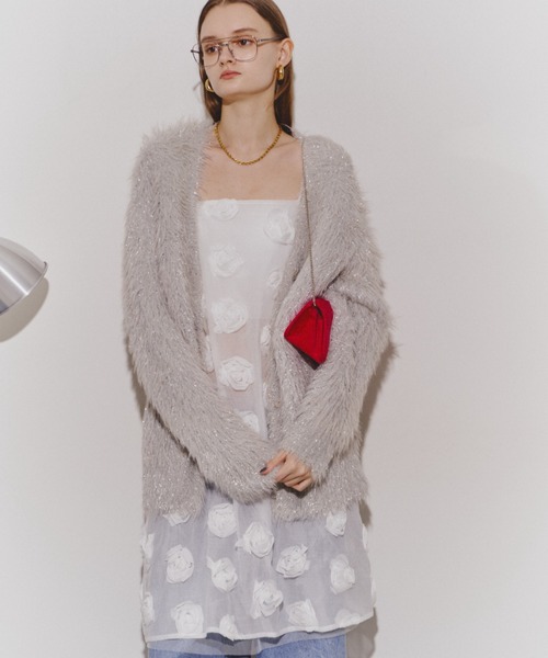 yae(ヤエ)の「Rose pattern camisole dress / ローズパターンシアーキャミソールドレス(ワンピース・レディース・ホワイト・FREE)」の14枚目の写真