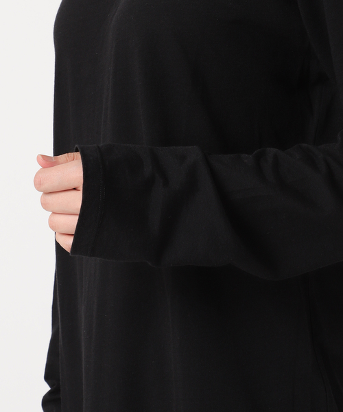 JOURNAL STANDARD(ジャーナルスタンダード)の「《追加3》クルーネックシアーロングTシャツ(Tシャツ/カットソー・レディース・ストーン/ブラック/ホワイト/チャコールグレー・FREE)」の12枚目の写真