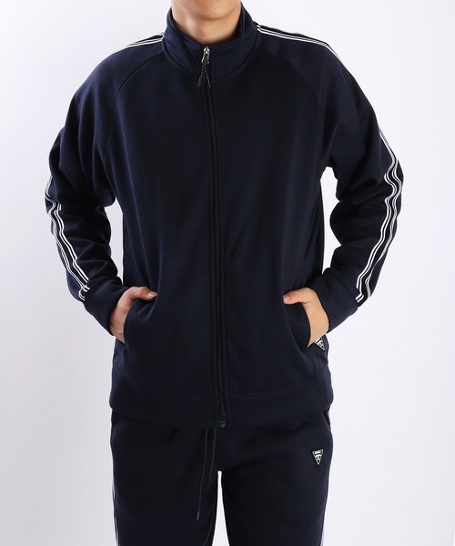 nature globe 裏フリース 肩ライン入り 長袖 トラックジャケット