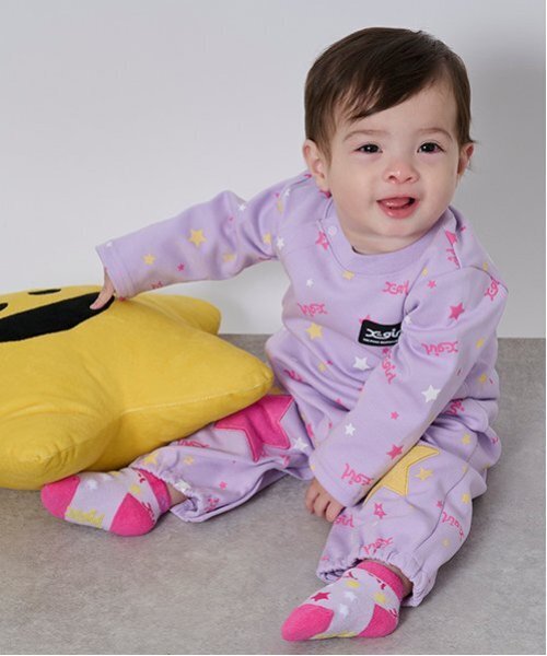 【セール】ロゴ星柄2WAYオール（ロンパース）｜X-girl Stages（エックスガールステージス）