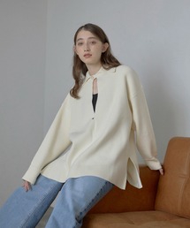 MINERTE | 【MINERTE】2way collared deep vneck knit / 2way襟付きディープVネックニット(ニット/セーター)