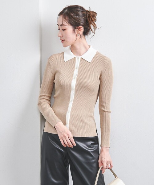 UNITED ARROWS（ユナイテッドアローズ）の「ポロカラー リブニット