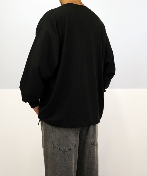 Burner(バーナー)の「【GROOVY STORE】ヘビーウエイト ドローコードロングスリーブTシャツ(Tシャツ/カットソー・メンズ・ブラック/ホワイト/スミクロ/モカ・M/L/LL)」の15枚目の写真