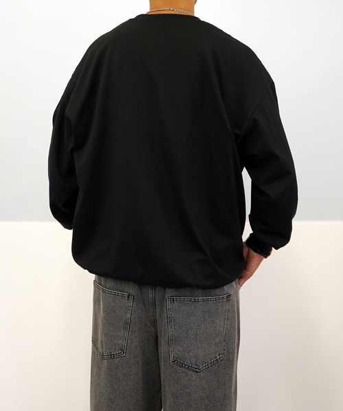 Burner(バーナー)の「【GROOVY STORE】ヘビーウエイト ドローコードロングスリーブTシャツ(Tシャツ/カットソー・メンズ・ブラック/ホワイト/スミクロ/モカ・M/L/LL)」の18枚目の写真