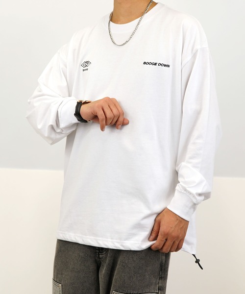 Burner(バーナー)の「【GROOVY STORE】ヘビーウエイト ドローコードロングスリーブTシャツ(Tシャツ/カットソー・メンズ・ブラック/ホワイト/スミクロ/モカ・M/L/LL)」の6枚目の写真