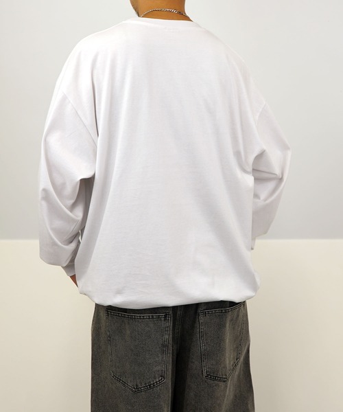 Burner(バーナー)の「【GROOVY STORE】ヘビーウエイト ドローコードロングスリーブTシャツ(Tシャツ/カットソー・メンズ・ブラック/ホワイト/スミクロ/モカ・M/L/LL)」の10枚目の写真