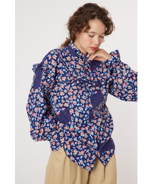 RODEO CROWNS WIDE BOWL(ロデオクラウンズワイドボウル)の「floral ブラウス(シャツ/ブラウス・レディース・レッド系その他/ブルー系その他3・FREE)」の9枚目の写真