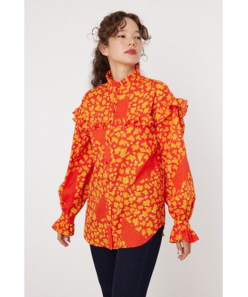 RODEO CROWNS WIDE BOWL(ロデオクラウンズワイドボウル)の「floral ブラウス(シャツ/ブラウス・レディース・レッド系その他/ブルー系その他3・FREE)」の4枚目の写真