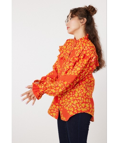 RODEO CROWNS WIDE BOWL(ロデオクラウンズワイドボウル)の「floral ブラウス(シャツ/ブラウス・レディース・レッド系その他/ブルー系その他3・FREE)」の5枚目の写真
