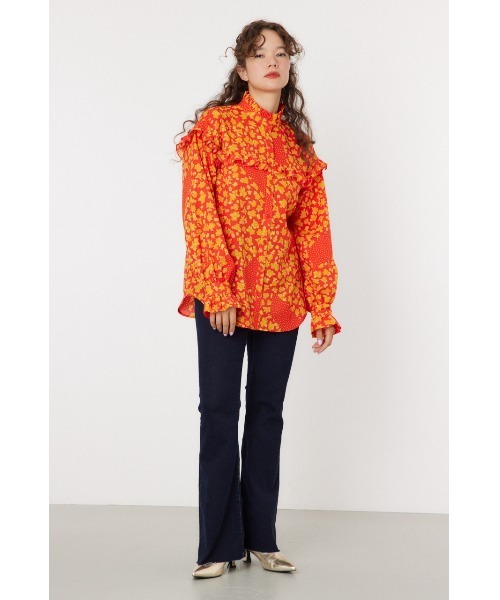 RODEO CROWNS WIDE BOWL(ロデオクラウンズワイドボウル)の「floral ブラウス(シャツ/ブラウス・レディース・レッド系その他/ブルー系その他3・FREE)」の7枚目の写真