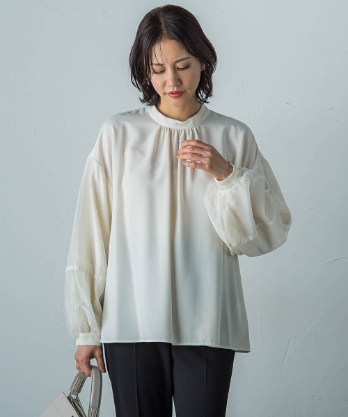 【セール】【WEB＆一部店舗限定】レイヤードバルーンスリーブブラウス（シャツ/ブラウス）｜LAUTREAMONT（ロートレアモン）