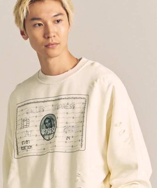 【セール】GA PIG裏毛-BLACK CARD CREW（スウェット）｜GALLIS ADDICTION（ガリスアディクション）