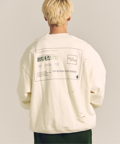 【セール】GA PIG裏毛-BLACK CARD CREW（スウェット）｜GALLIS ADDICTION（ガリスアディクション）