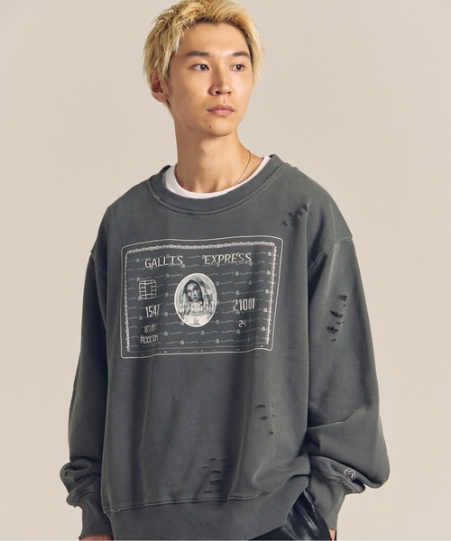 【セール】GA PIG裏毛-BLACK CARD CREW（スウェット）｜GALLIS ADDICTION（ガリスアディクション）