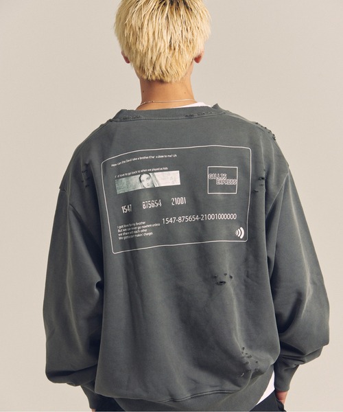 【セール】GA PIG裏毛-BLACK CARD CREW（スウェット）｜GALLIS ADDICTION（ガリスアディクション）