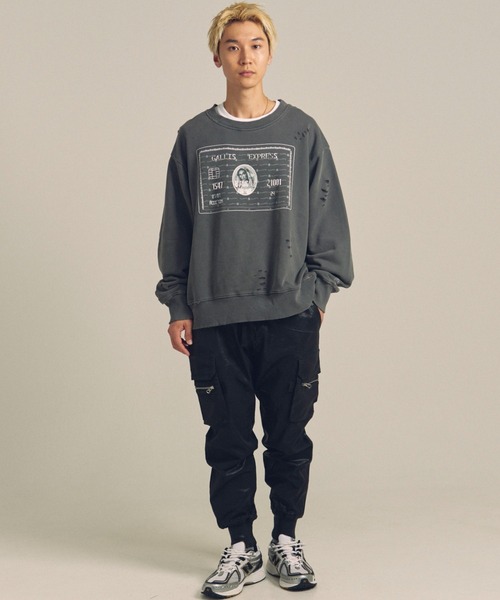 【セール】GA PIG裏毛-BLACK CARD CREW（スウェット）｜GALLIS ADDICTION（ガリスアディクション）