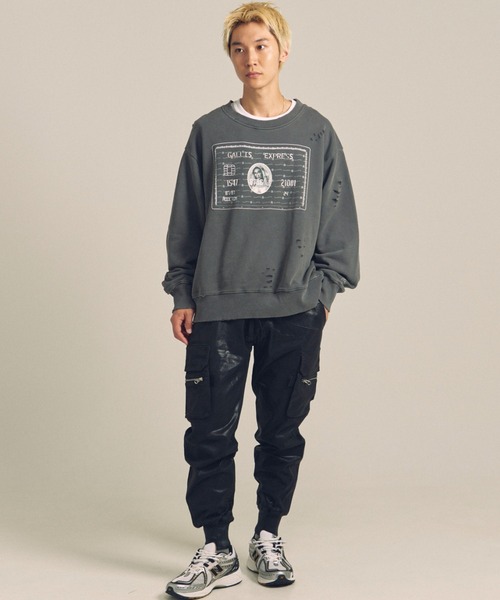 【セール】GA PIG裏毛-BLACK CARD CREW（スウェット）｜GALLIS ADDICTION（ガリスアディクション）