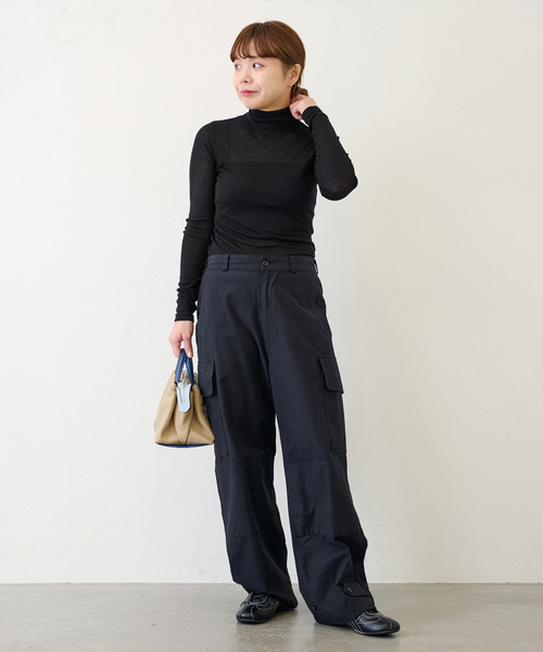 【セール】シアーハイネックプルオーバー（Tシャツ/カットソー）｜U by SPICK&SPAN（ユーバイスピックアンドスパン）