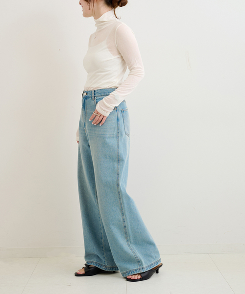 【セール】シアーハイネックプルオーバー（Tシャツ/カットソー）｜U by SPICK&SPAN（ユーバイスピックアンドスパン）