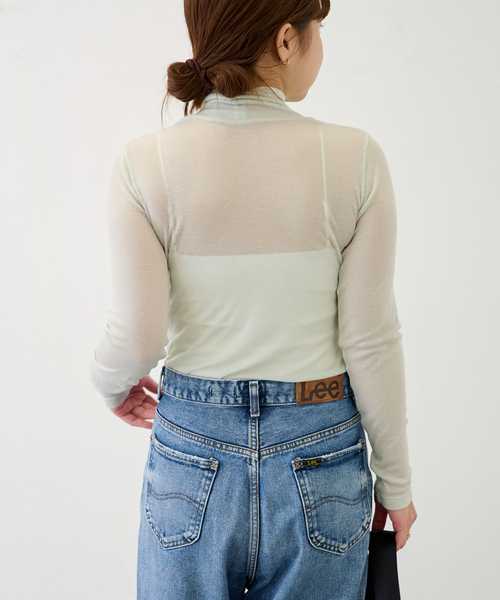 【セール】シアーハイネックプルオーバー（Tシャツ/カットソー）｜U by SPICK&SPAN（ユーバイスピックアンドスパン）