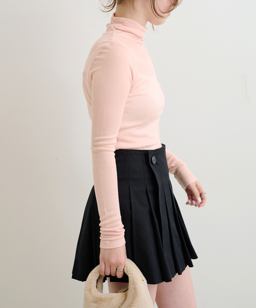 【セール】シアーハイネックプルオーバー（Tシャツ/カットソー）｜U by SPICK&SPAN（ユーバイスピックアンドスパン）