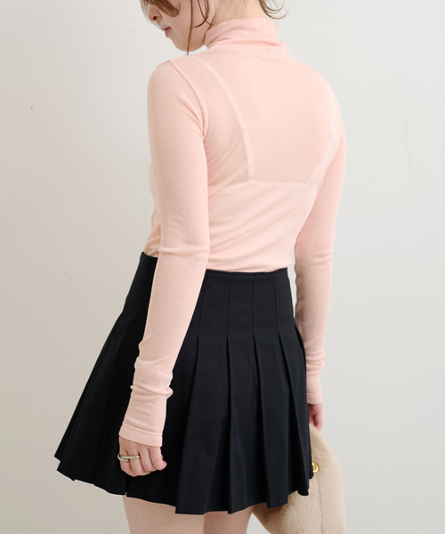 【セール】シアーハイネックプルオーバー（Tシャツ/カットソー）｜U by SPICK&SPAN（ユーバイスピックアンドスパン）