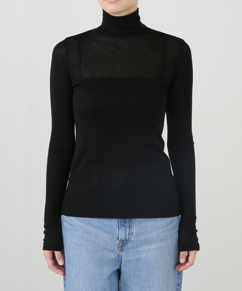 【セール】シアーハイネックプルオーバー（Tシャツ/カットソー）｜U by SPICK&SPAN（ユーバイスピックアンドスパン）