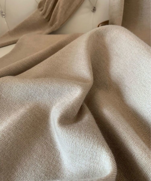 Coo+i（クーイ）の「長袖ロングニットワンピース（ワンピース・レディース・ブラック/ベージュ・FREE）」の5枚目の写真