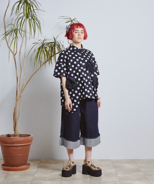 ローズデザインシャツ（シャツ/ブラウス）｜manana suerte（マニャーナ