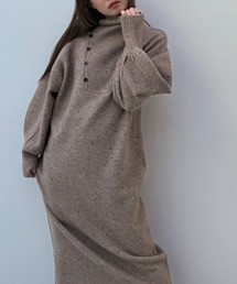 y/m | ネップストレートラインニットワンピース(ワンピース)