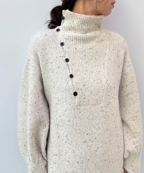 y/m（イム）の「ネップストレートラインニットワンピース（ワンピース・レディース・モカ/ベージュ・FREE）」の11枚目の写真