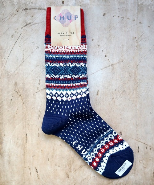 CHUP（チュプ）の「CHUP(チュプ) "LOG HOME(ログホーム)" ソックス　数量限定生産（ソックス/靴下・メンズ・ネイビー/ブルー/アイボリー/ブラック・MEDIUM/SMALL）」の3枚目の写真